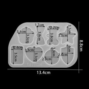 Epoksi Pet İsimlik & Anahtarlık Silikon Kalıbı – Kedi/Köpek Etiketi (13.4×8.8 cm)