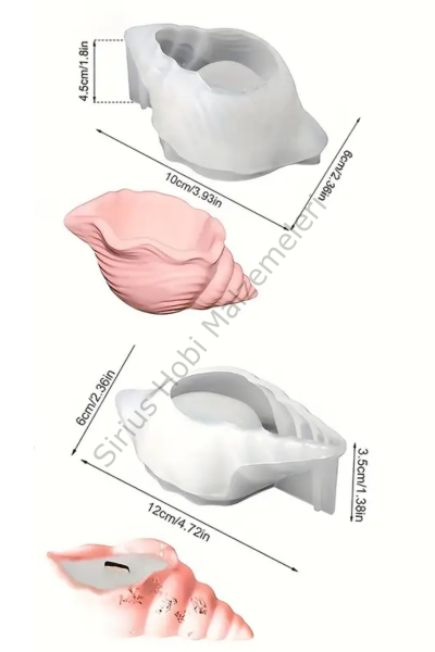 Epoksi Alçı Deniz Kabuğu Midye Silikon Kalıbı