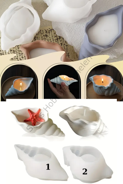 Epoksi Alçı Deniz Kabuğu Midye Silikon Kalıbı