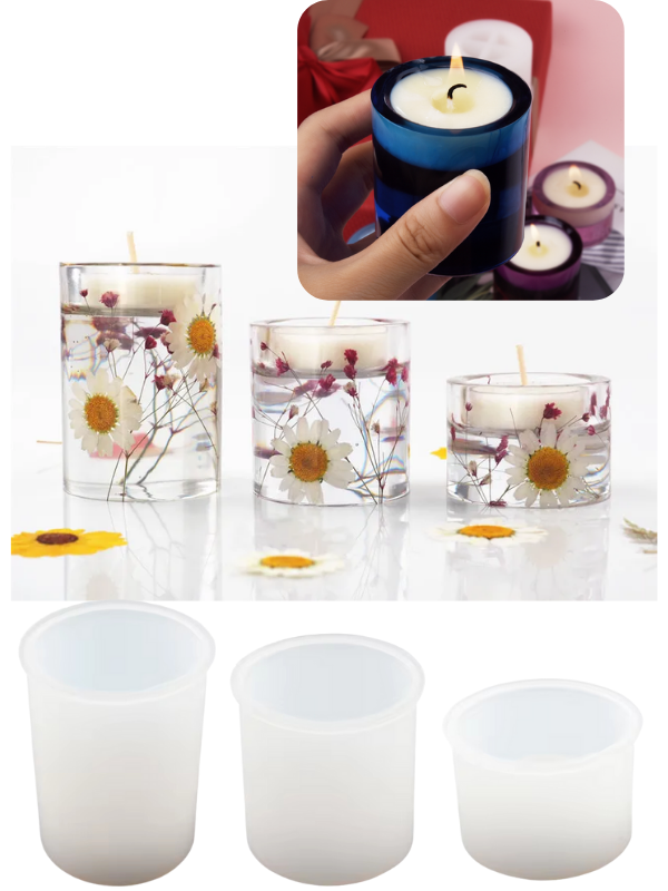 Epoksi Alçı Tasarım Trend Mumluk Kalıpları