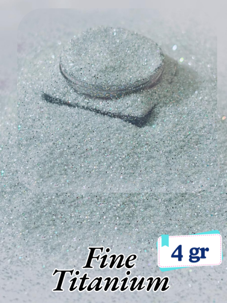 Fine Glitter İnce Toz Sim 4gr – Epoksi, Mum, Sabun, Nail Art Titanium