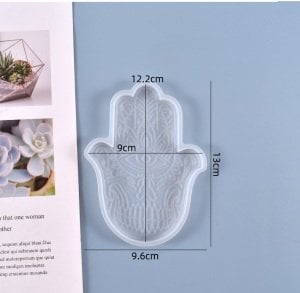 Epoksi Reçine İçin Hamsa El & Ganesha Silikon Kalıp Seti – Nazar Eli Dekoratif Döküm Kalıbı