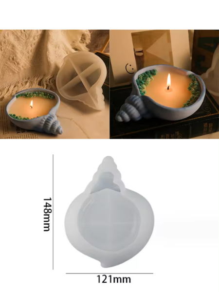 Epoksi Alçı Deniz Kabuğu Aromaterapi Mumluk Kalıbı