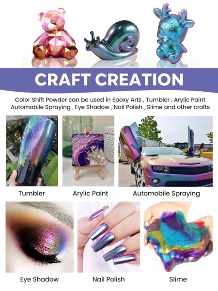 Epoksi-Tırnak-Makyaj-Sentetik Opal-Boyama Chameleon Bukalemun Pigment Boya Ethereal Eclipse  1 gr