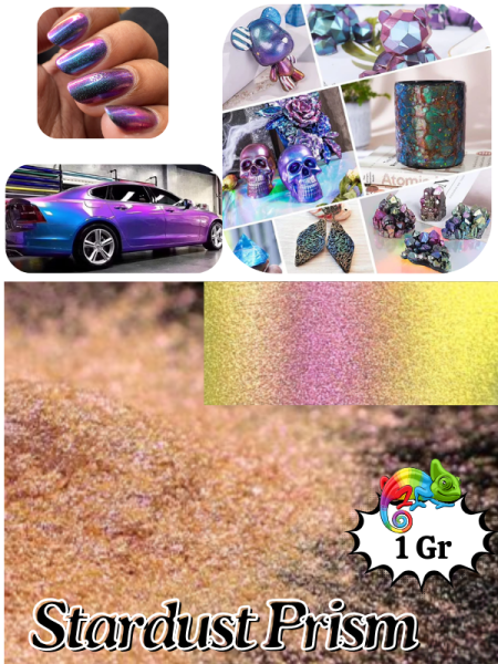 Epoksi-Tırnak-Makyaj-Sentetik Opal-Boyama Chameleon Bukalemun Pigment Boya Stardust Prism  1 gr