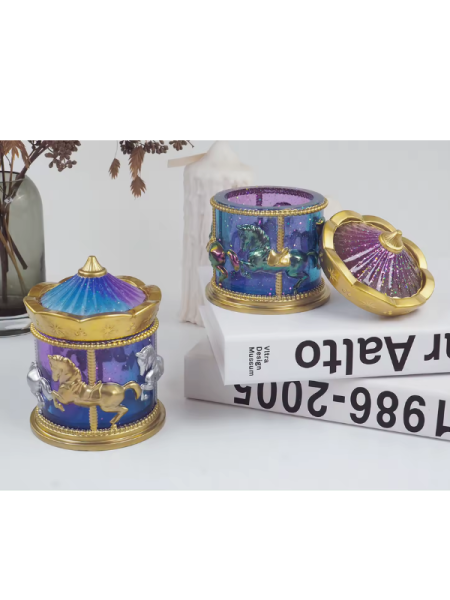 Epoksi Alçı Mum Atlıkarınca Kapaklı Kutu Kalıbı