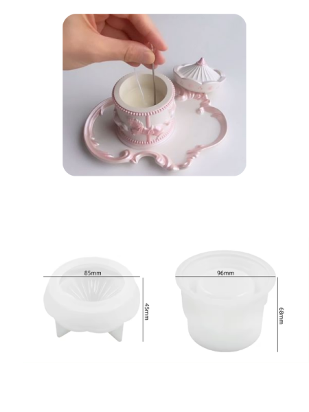 Epoksi Alçı Mum Atlıkarınca Kapaklı Kutu Kalıbı