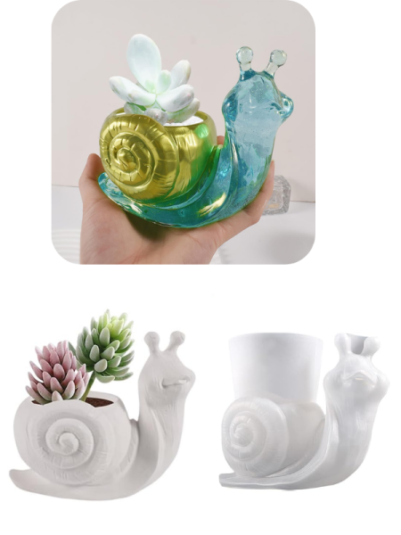 Epoksi Mum Alçı  Salyangoz Biblo Kalıbı