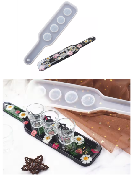 Epoksi Reçine Alçı Shot Bardak Tutucu Mumluk Kalıbı