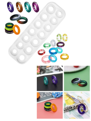 Epoksi Reçine Çoklu Yüzük Silikon Kalıbı