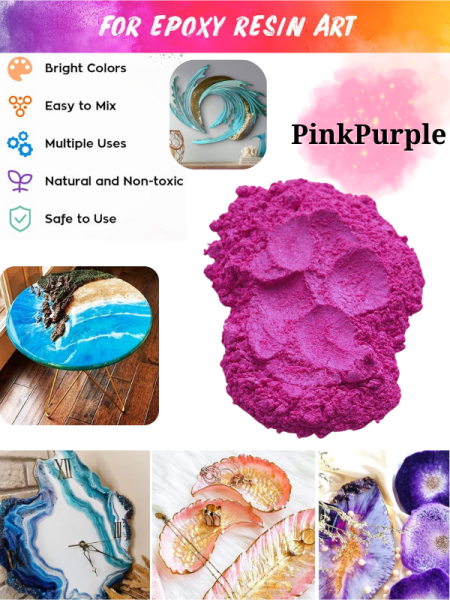 Epoksi Reçine Boyası Mica Powder İnci Sedefli Pigment İnci Tozu 5 gr Pink Purple