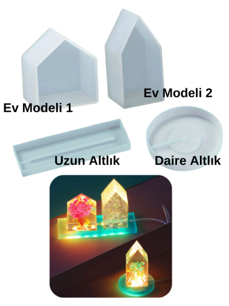 Epoksi Reçine Gece Lambası Kaide Yapım Seti