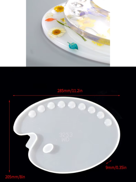 Epoksi Reçine Boya Paleti Silikon Kalıbı