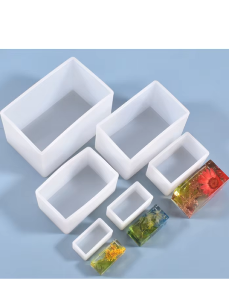 Epoksi Reçine Farklı Boyutlarda Dikdörtgen Derin Tasarım Silikon Kalıpları