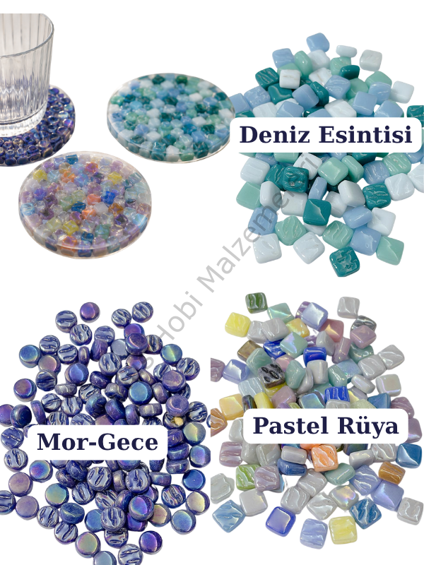 Epoksi İçin Renkli Terrazzo Taşları 50 GR