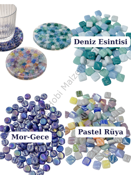 Epoksi İçin Renkli Terrazzo Taşları 50 GR