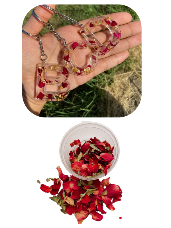 Epoksi Tasarımlarınız İçin 1 Kutu Gül ve Yaprakları 1 gr