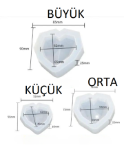 Epoksi Mum Kristal Kalp Kalıpları