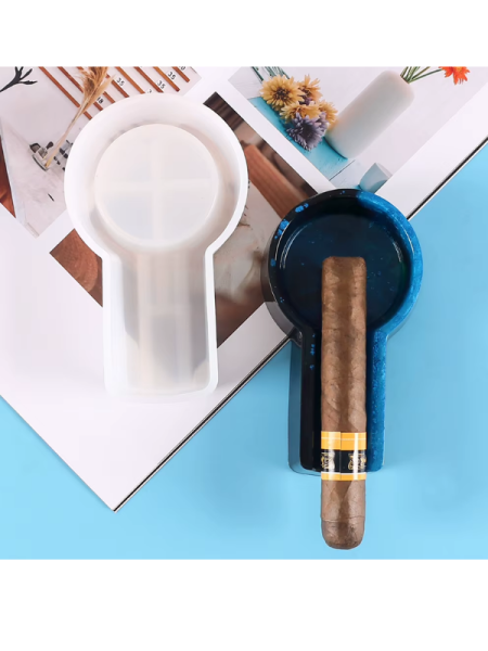 Epoksi Reçine Alçı Puro Sigara Küllük Kültablası  Silikon Kalıbı