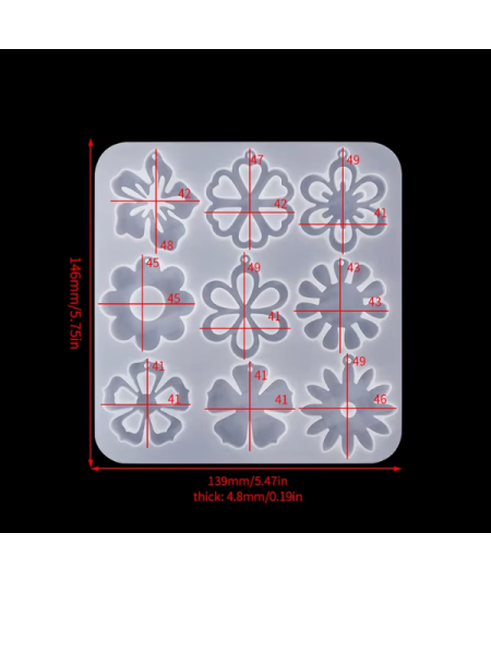 Epoksi Reçine Kolye Küpe Ağaç Yaprak Kartaneleri Silikon Kalıbı