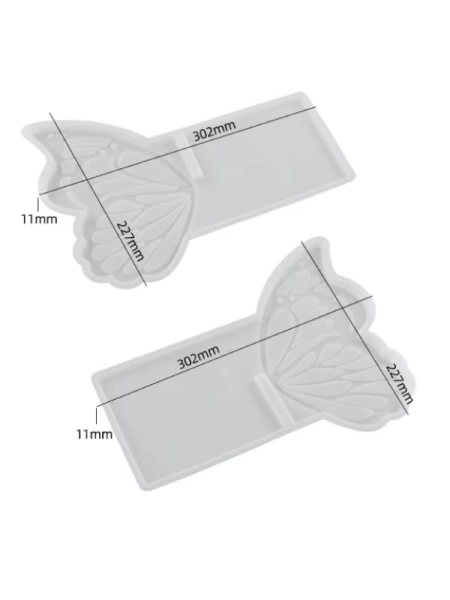 Epoksi Reçine Alçı 30 cm Kelebek Rahle Silikon Kalıbı 2 parça