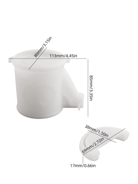 Epoksi Reçine Alçı Sulama Kabı Model Saksı Silikon Kalıbı