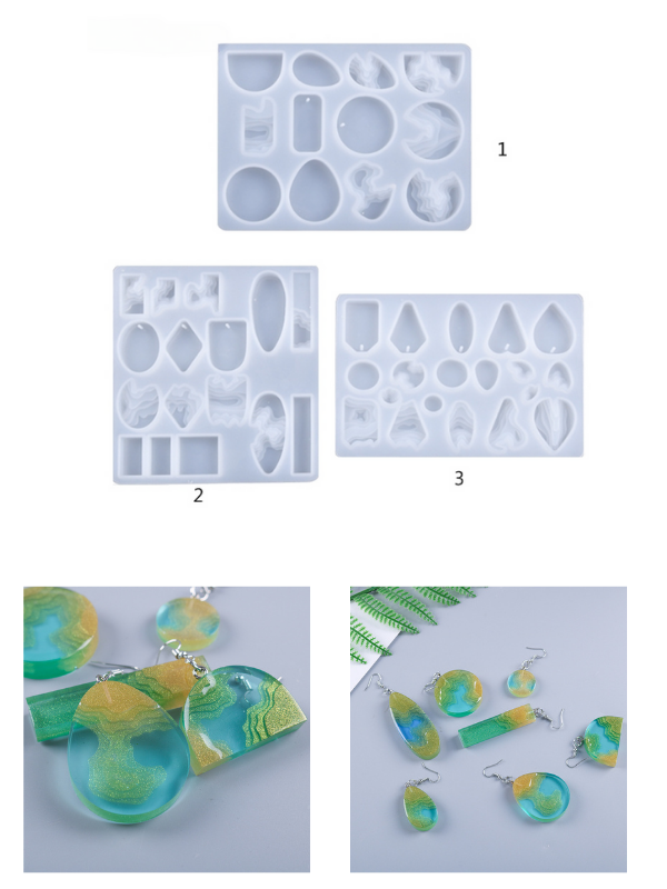 Epoksi Kolye Küpe Anahtarlık Ada Dağ Kalıpları