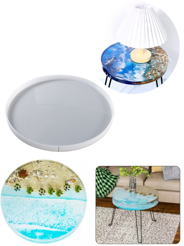 Epoksi 50cm Büyük Sehpa Masa Silikon  Kalıbı