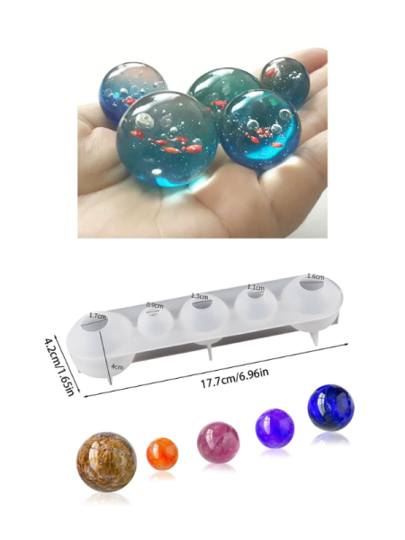 Epoksi Reçine Çoklu Küre Silikon Kalıbı