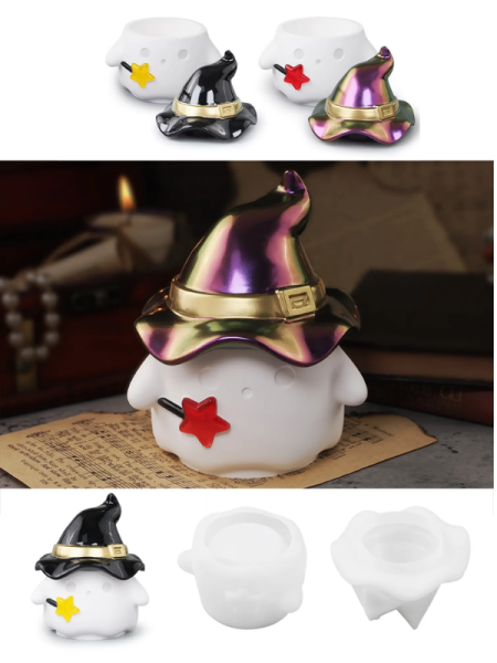 Epoksi Reçine Sevimli Hayalet Kutu Silikon Kalıbı