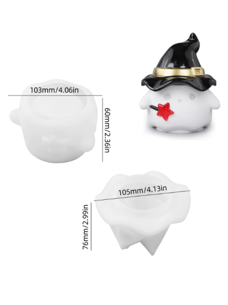 Epoksi Reçine Sevimli Hayalet Kutu Silikon Kalıbı