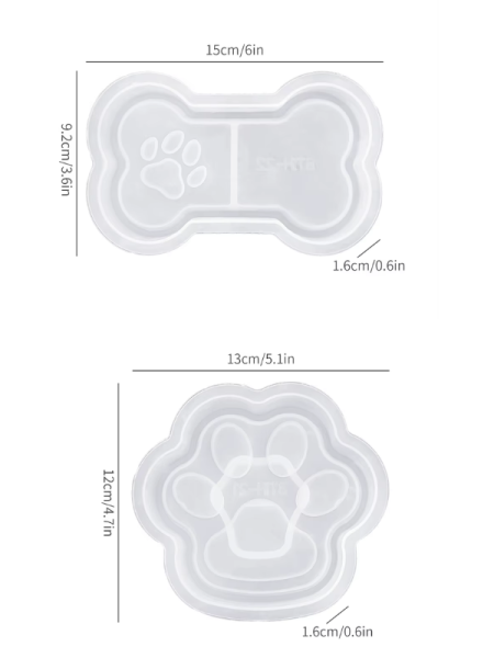 Epoksi Reçine Alçı Takı Pati Yemek Kabı Silikon Kalıbı