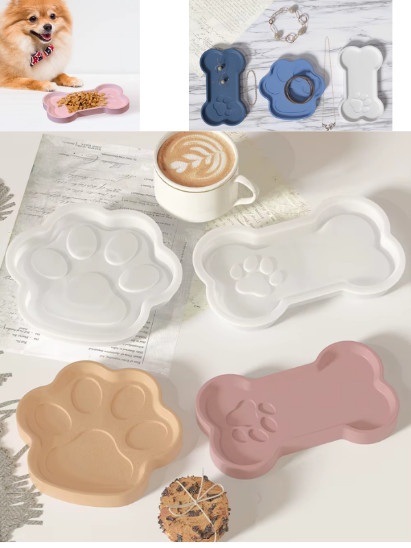 Epoksi Reçine Alçı Takı Pati Yemek Kabı Silikon Kalıbı