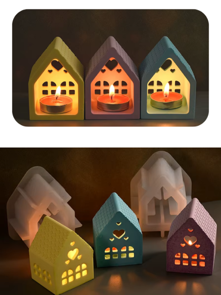 Epoksi Reçine Alçı Ev Mumluk Silikon Kalıbı