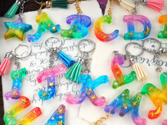 Epoksi  Reçine Yeni Büyük Anahtarlık Harf  Silikon Kalıbı