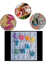 Epoksi Reçine 4cm Cartoon Bubble  Harf Silikon Kalıbı