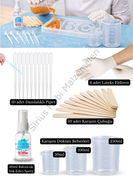 Epoksi Reçine İçin Karışım ve Döküm Seti