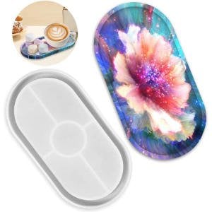 Epoksi  Reçine Alçı Oval Sunumluk Tabak Silikon Kalıbı
