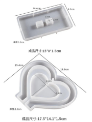 Epoksi  Kalp Tasarım Fotoğraflık Kalıbı