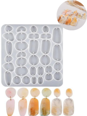 Epoksi Geode Tasarım Küpe Kalıpları