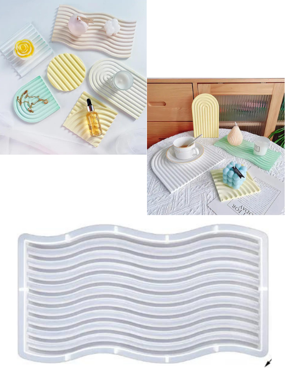 Epoksi Alçı Wave Trend Sunumluk Kalıpları Dalgalı