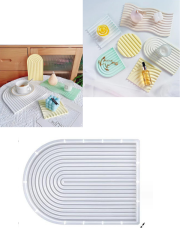 Epoksi Alçı Wave Trend Sunumluk Kalıpları Uzun Model