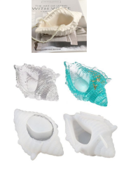 Epoksi Mum Alçı Büyük Deniz Kabuğu Silikon Kalıbı