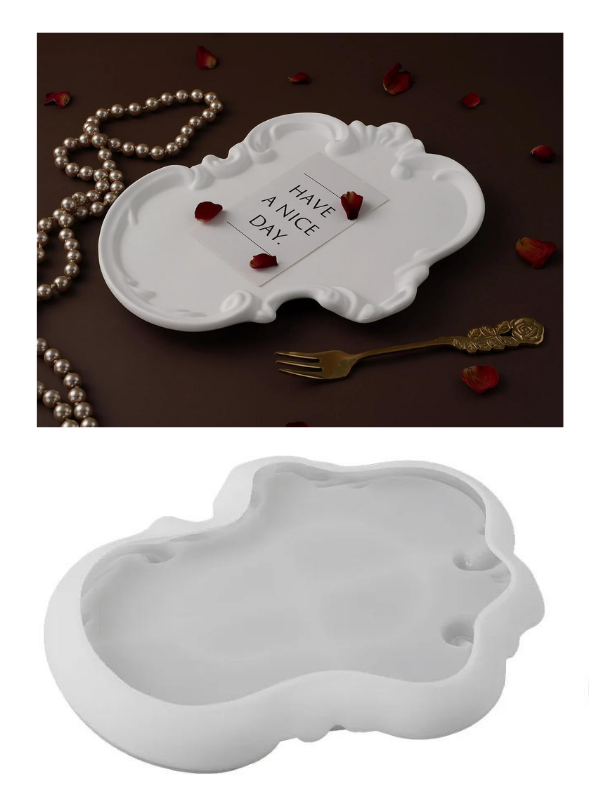 Epoksi Reçine Dantel Model Sunumluk Tepsi Kalıpları 2