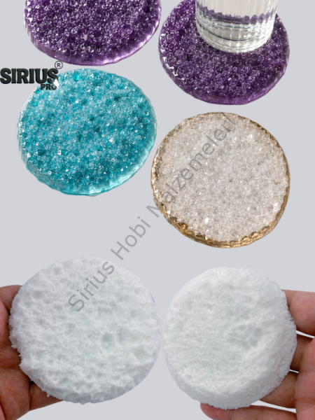 Epoksi Kuvars Kristal Druzy Silikon Doku Kalıbı 7,5 cm ve 9 cm
