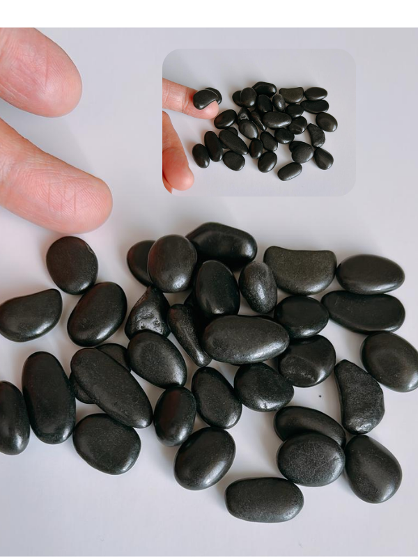 Epoksi Reçine Tasarım  Taşı 5mm 2 cm arası Siyah 50 gr