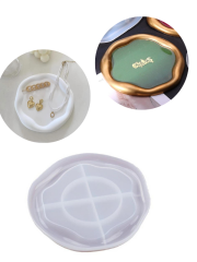 Epoksi Reçine Alçı Tabak Sunumluk Silikon Kalıbı 1