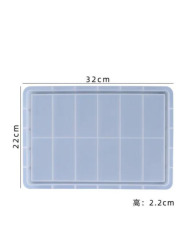 Epoksi Büyük 32x22 Cm Sunumluk Dikdörtgen Tepsi Kalıbı