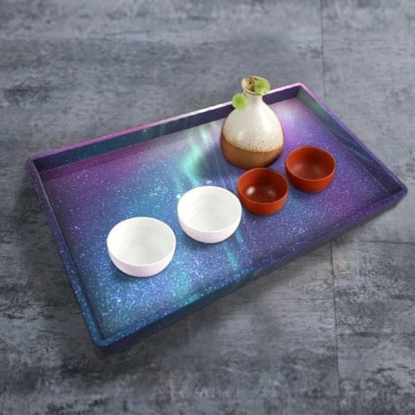 Epoksi Büyük 32x22 Cm Sunumluk Dikdörtgen Tepsi Kalıbı