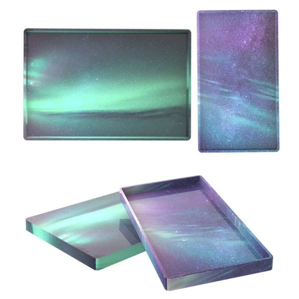 Epoksi Büyük 32x22 Cm Sunumluk Dikdörtgen Tepsi Kalıbı